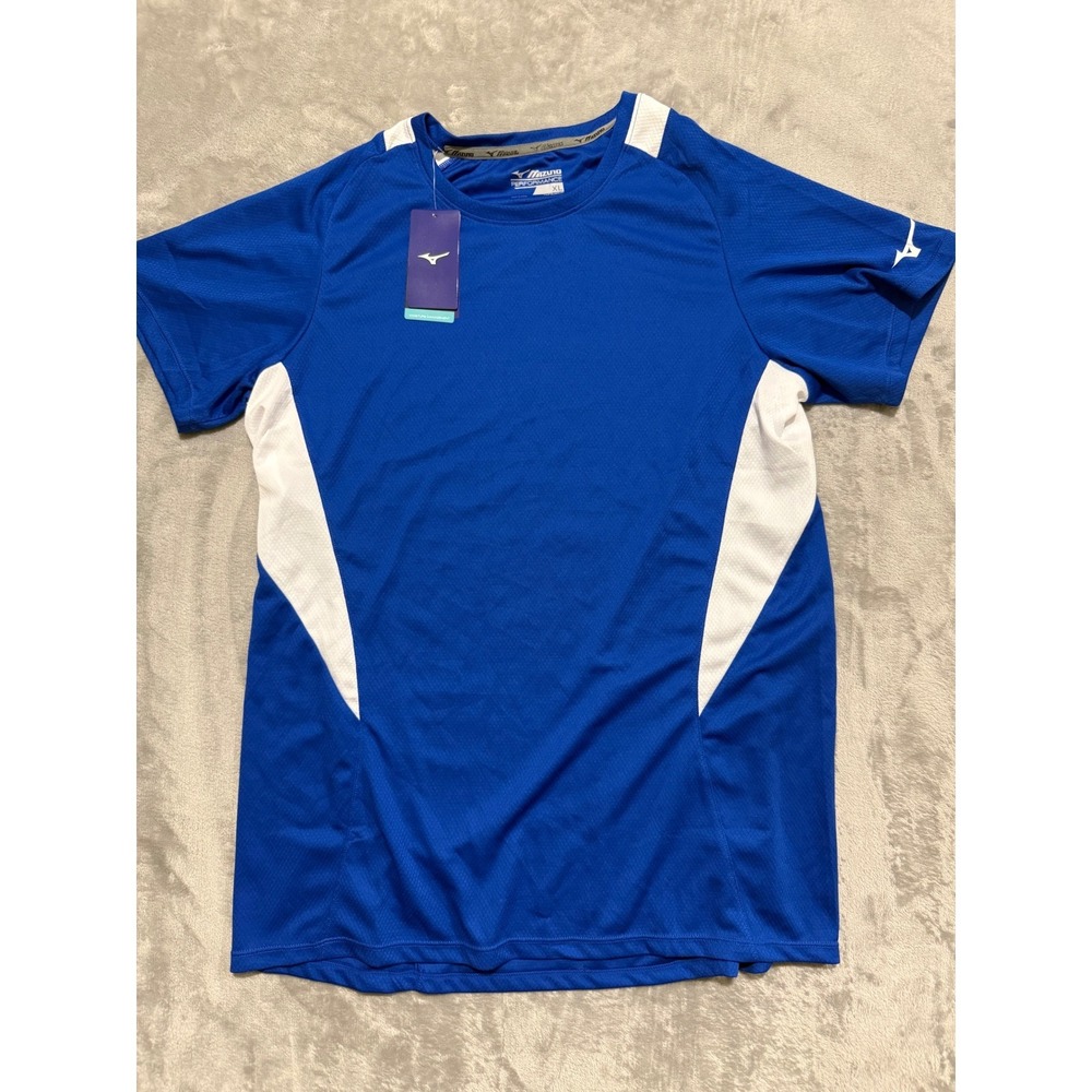 Mizuno Crew Neck Jersey Womens XL Royal Blue Performance Activewear Shirt
